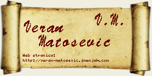 Veran Matošević vizit kartica